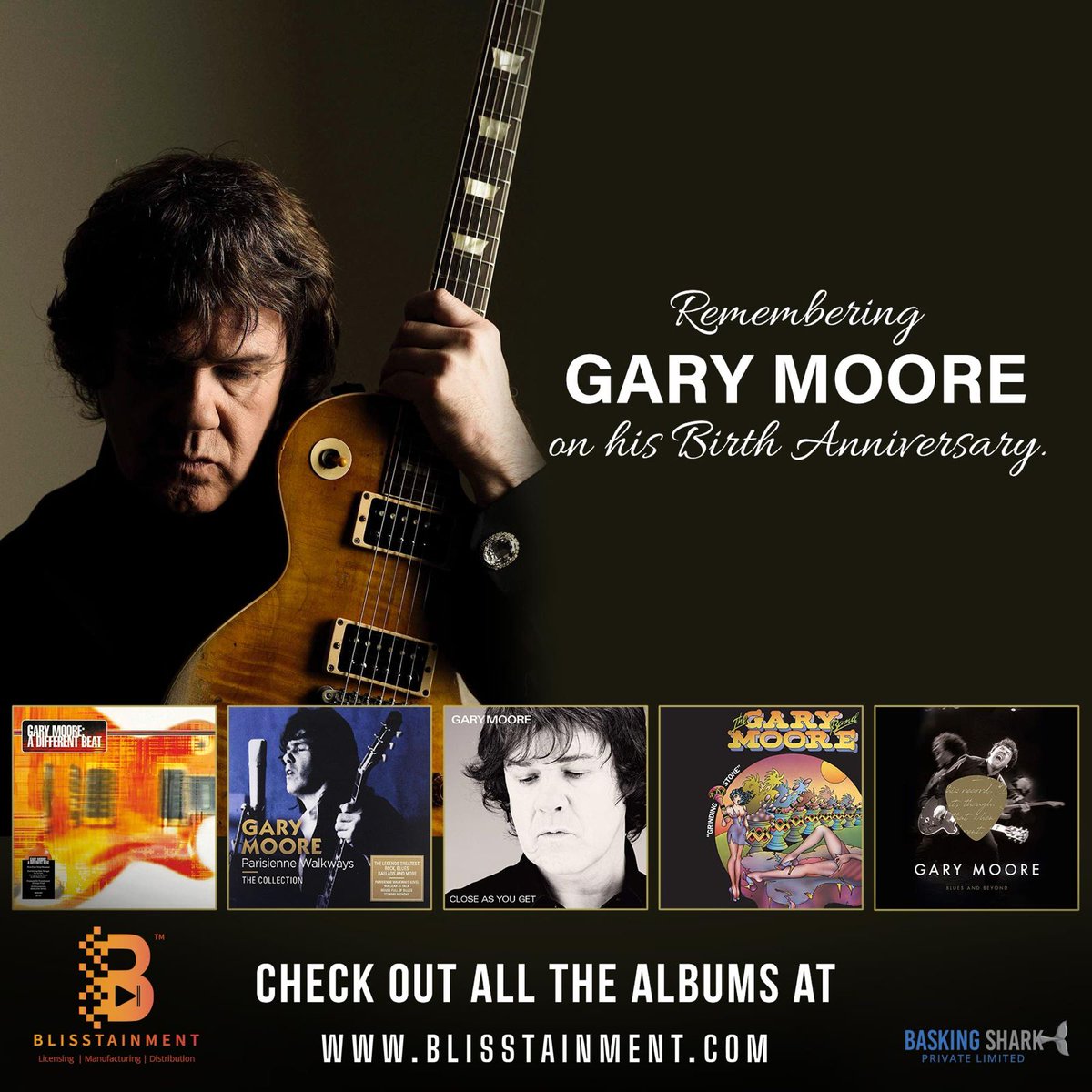 Honoring the iconic guitarist Gary Moore on his birth anniversary. #GaryMoore #BirthAnniversary #GuitarLegend #RememberingGaryMoore