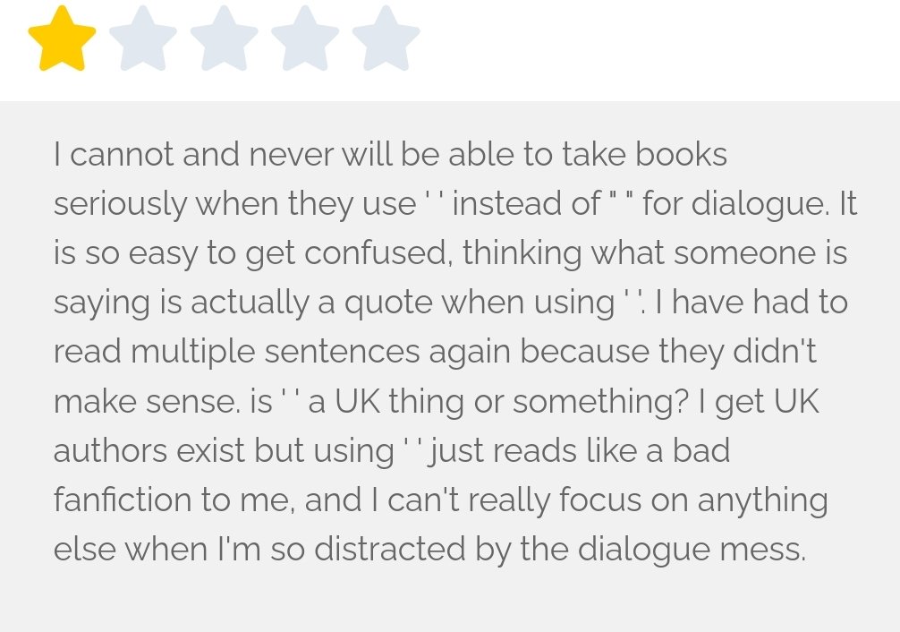 LilyJoWriter's tweet photo. The way I gasped when I saw I'd got a 1* review. Then I read the reason why... Sorry, pal, I'll pass this on to all the other UK authors so we can amend accordingly ❤️ https://t.co/apYBft07zG