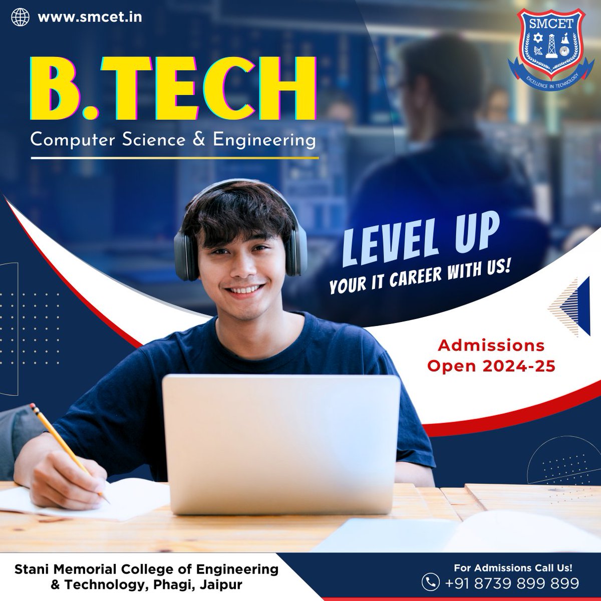 Join SMCET, where sustainability isn't just a concept; it's a lifestyle. Admissions open for 2024-25!

 Explore: smcet.in/admission-form/ #SMCET #Admissions2024 #EngineeringCollege #Jaipurcolleges