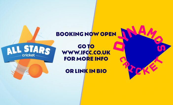 All Stars and Dynamos bookings are now open. Come and join us once again on Thursday evenings from 5.15-6.15pm (All Stars) and 6.15-7.15pm (Dynamos). We look forward to seeing you all again this summer! Head to our website or use the link bit.ly/m/IFCC_Links