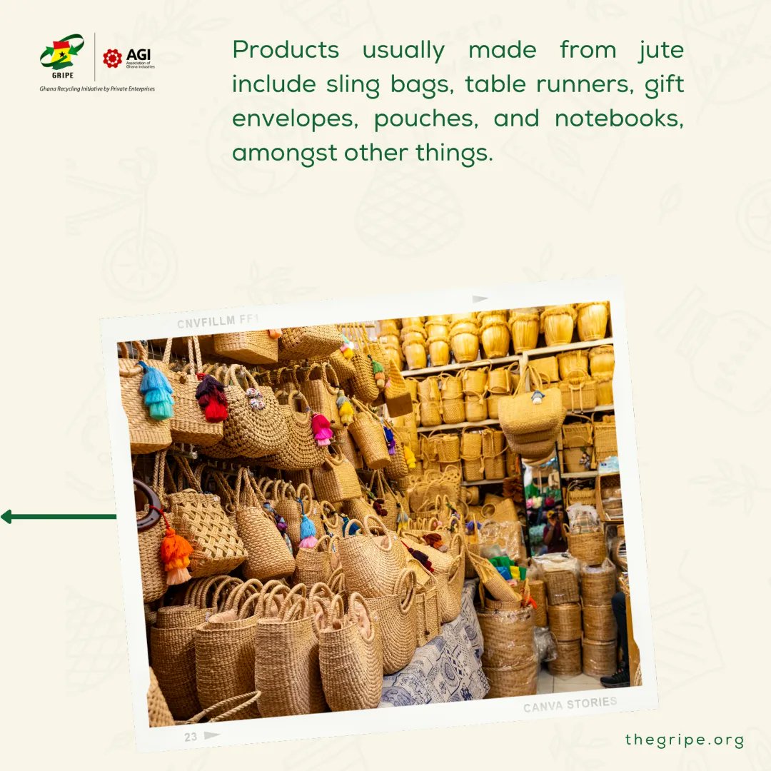 Today, we will talk about jute, a relatively underappreciated plastic alternative that has a positive impact on the Earth's atmosphere.#plasticwastemanagementghana #siesiewofie #alternativestoplastics #gripe