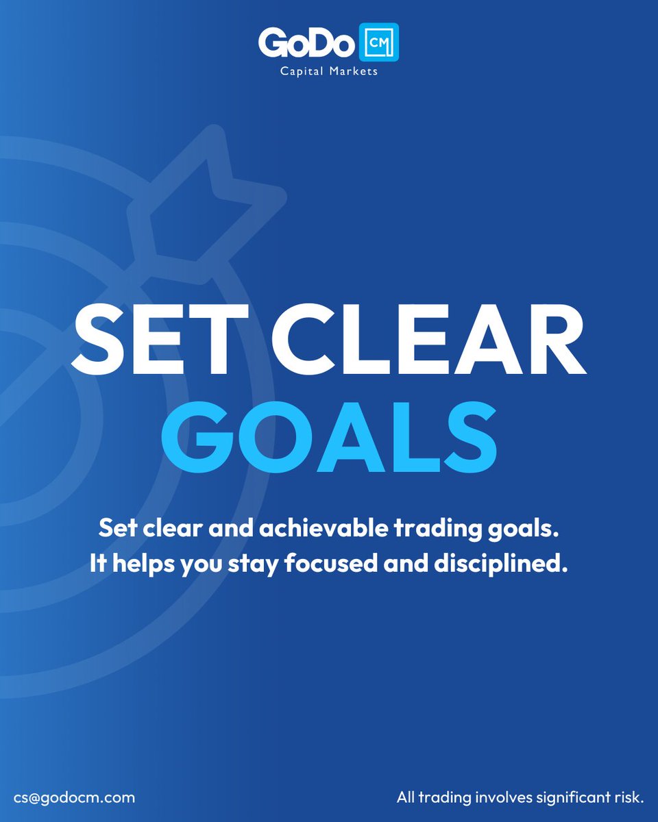Set clear and achievable trading goals. It helps you stay focused and disciplined. 🎯

#godo #tradingstrategies #howtotrade #stayfocused #staydisciplined #tradinggoals
