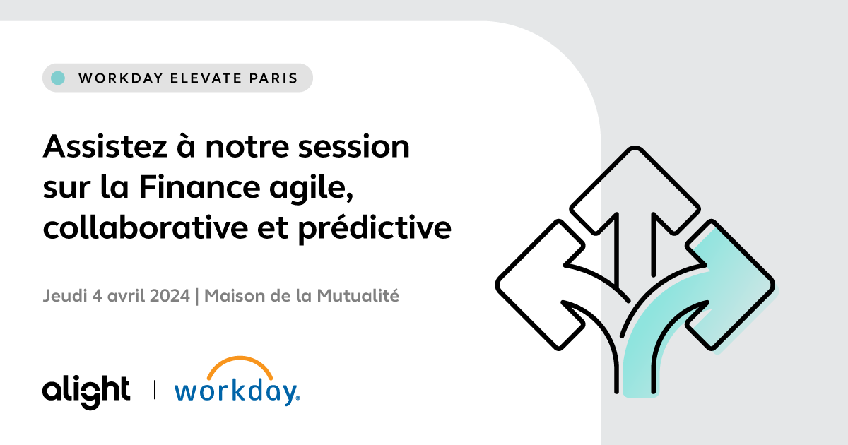 AlightSolutions's tweet photo. J-1 : #WorkdayElevate Paris 2024! Retrouvons-nous demain dès 9h00 à la Maison de la Mutualité pour assister à notre session sur la "Finance agile, collaborative et prédictive" lors de l'événement tant attendu de notre éditeur partenaire. https://t.co/Y91mwJzJsq https://t.co/tceCzgNcbK