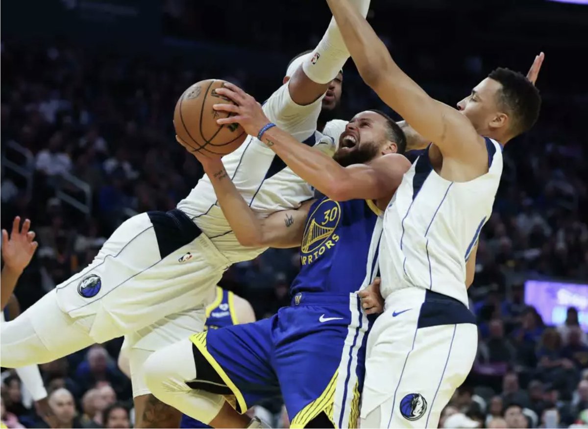 According to the @NBA, this is not a foul. The data shows that Steph takes far fewer shots than similar players who drive to the hoop. @warriors @StephenCurry30