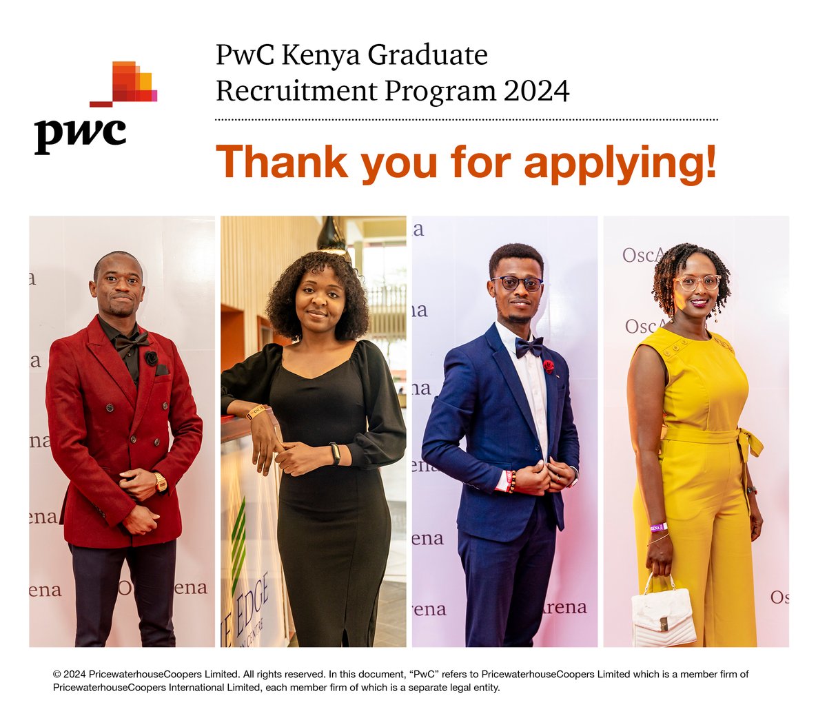 A big thank you to everyone who has applied to  this year's Graduate Recruitment Program. Our portal closes at 11.59PM. Click this link to apply ow.ly/MQgO50R6vKf #PwCProud #GR2024 #ElevateYourNarrativeWithUs