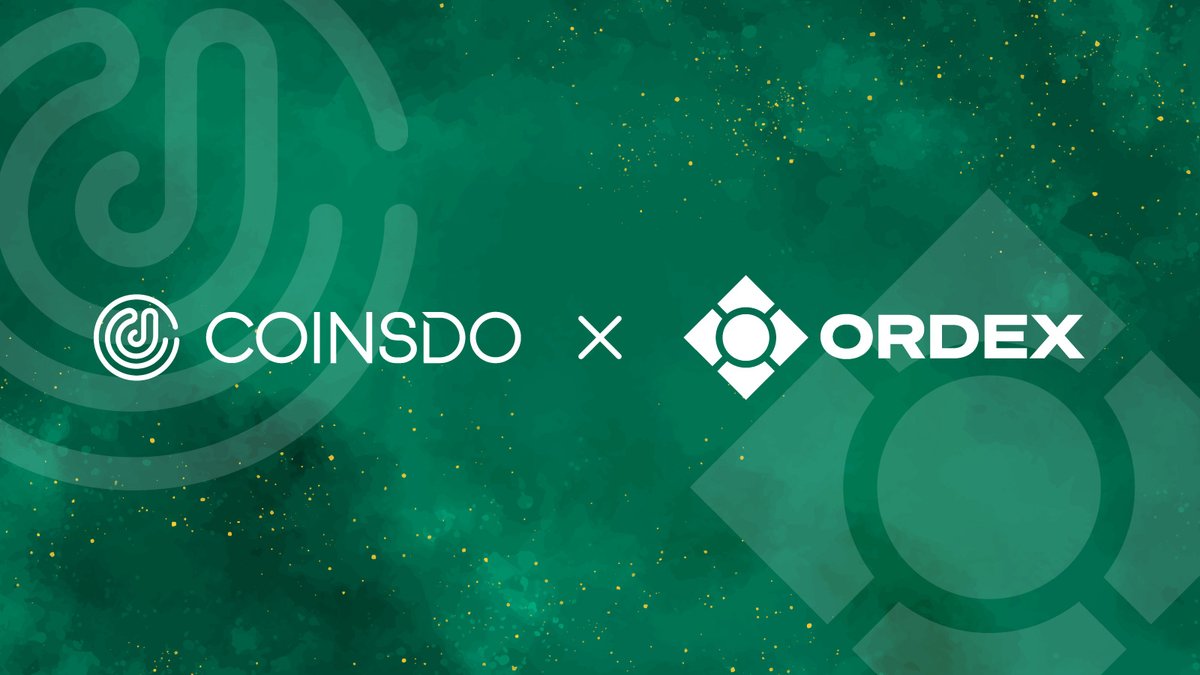 📢 Exciting Partnership Alert 📢 CoinsDo is delighted to announce our partnership with @ordex_io, the premier platform for everything ethscriptions! @ordex_io stands out as the world's largest marketplace for ethscriptions, offering an unparalleled user experience and a unique…