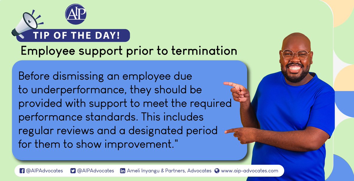 AIPAdvocates's tweet image. Support your team to reach their performance potential before considering termination. This approach can transform your workforce and compliance. #Leadership #PerformanceSupport #employmentlaw