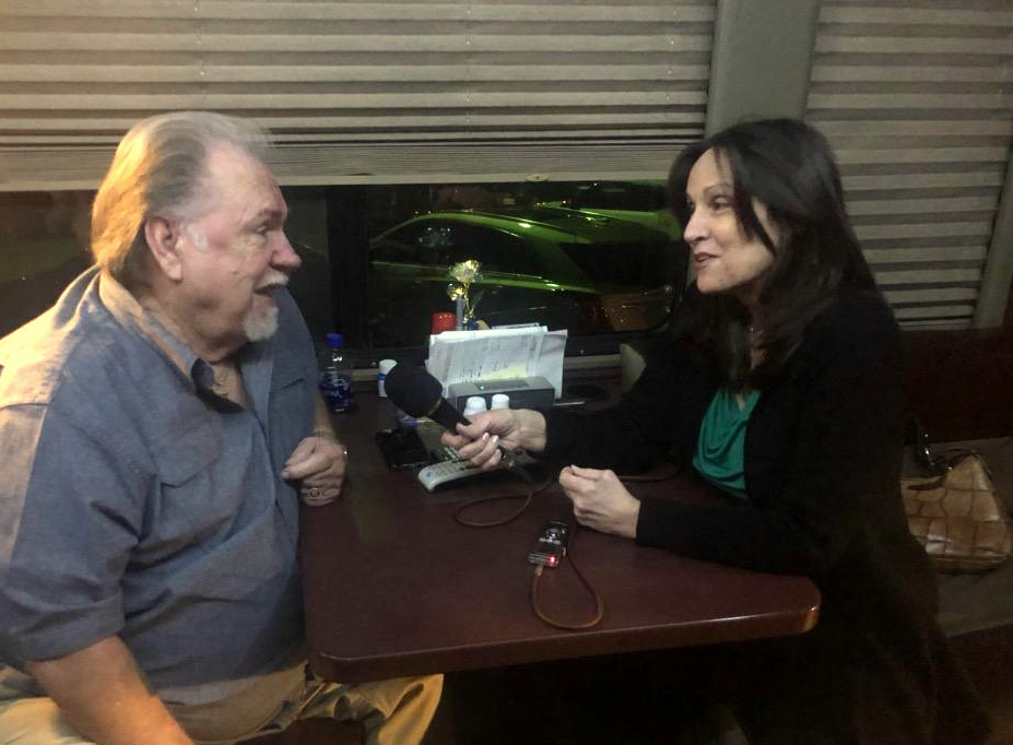 RadioShannon's tweet photo. Interview on his bus, the night of his @Opry induction. One of my favorite people ever!  #Legend @GeneWatsonMusic #GeneWatson https://t.co/ramPQXeTzn