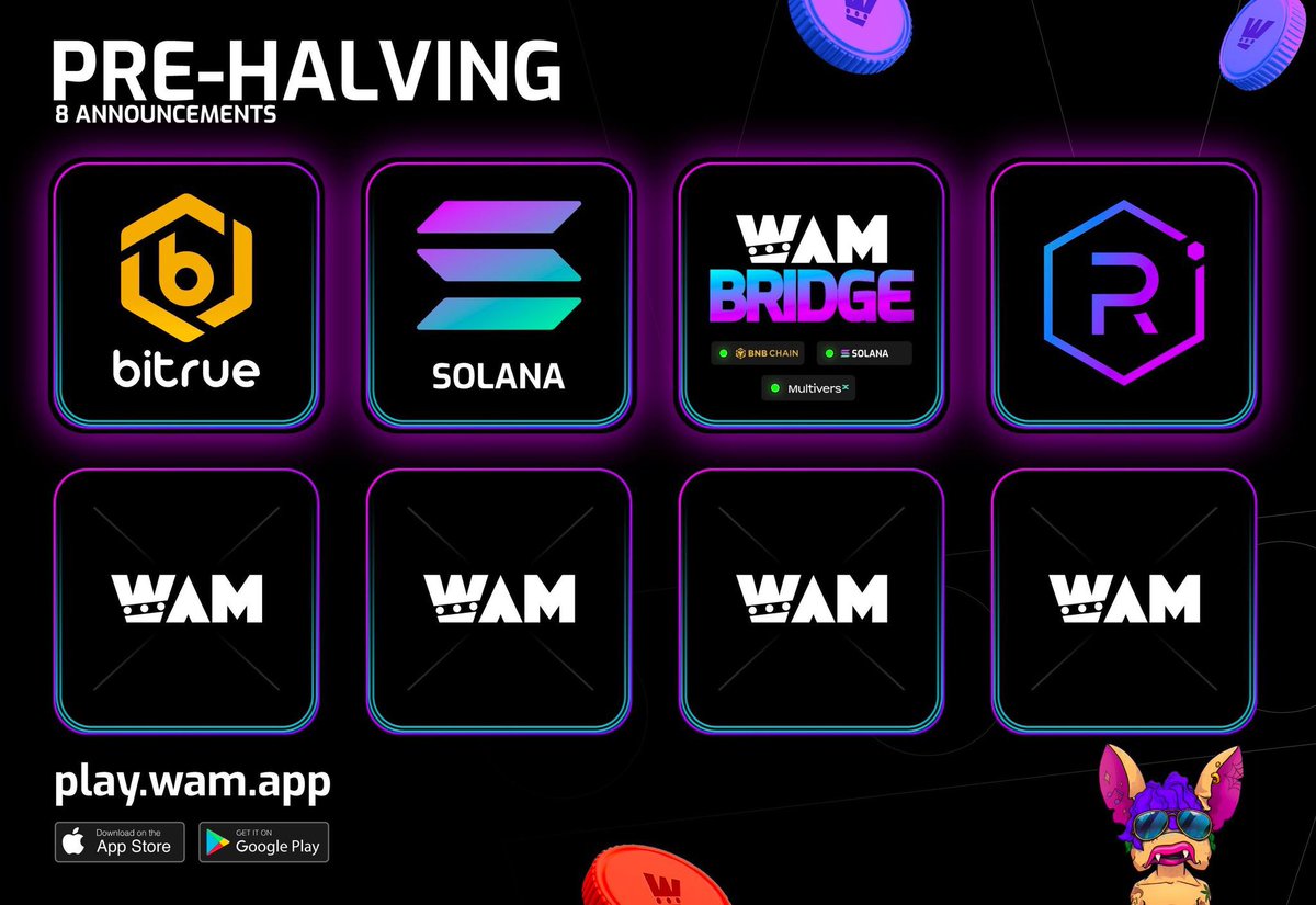🚀Today, we're dropping our 5th Big Announcement of our 'Pre-Halving Campaign'. 🔥This reveal is crucial and game-changing for our journey in the industry. 💎 Are we ready WAM FAM? $WAM #WAMFAM #solana #bnbchain #multiversx