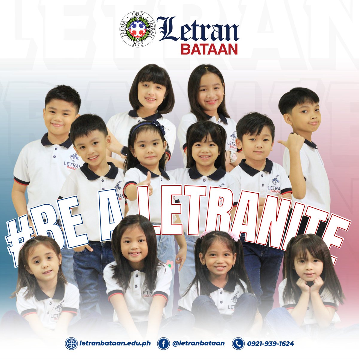 It's time to take an exciting step towards a bright academic future for your little ones! Admissions for Pre-Kinder, Kinder, and Grade School programs are ongoing! Admissions Procedures and Requirements: letranbataan.edu.ph/Home/Admission Walk-in applicants are welcome. #BeALetranite