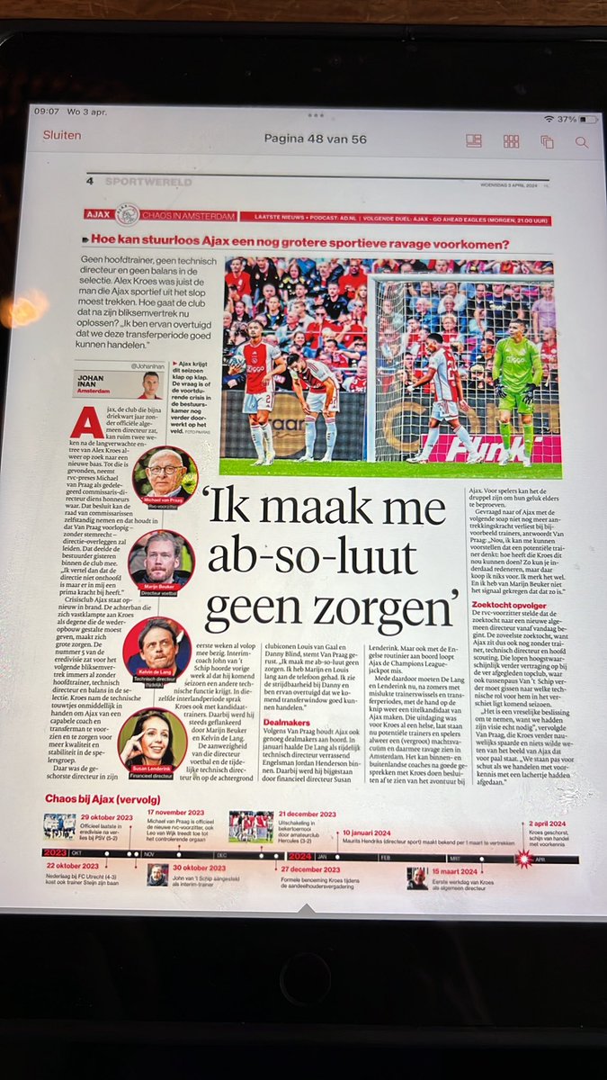 Zou ik nu toch wel een keer doen #ajaxcrisis