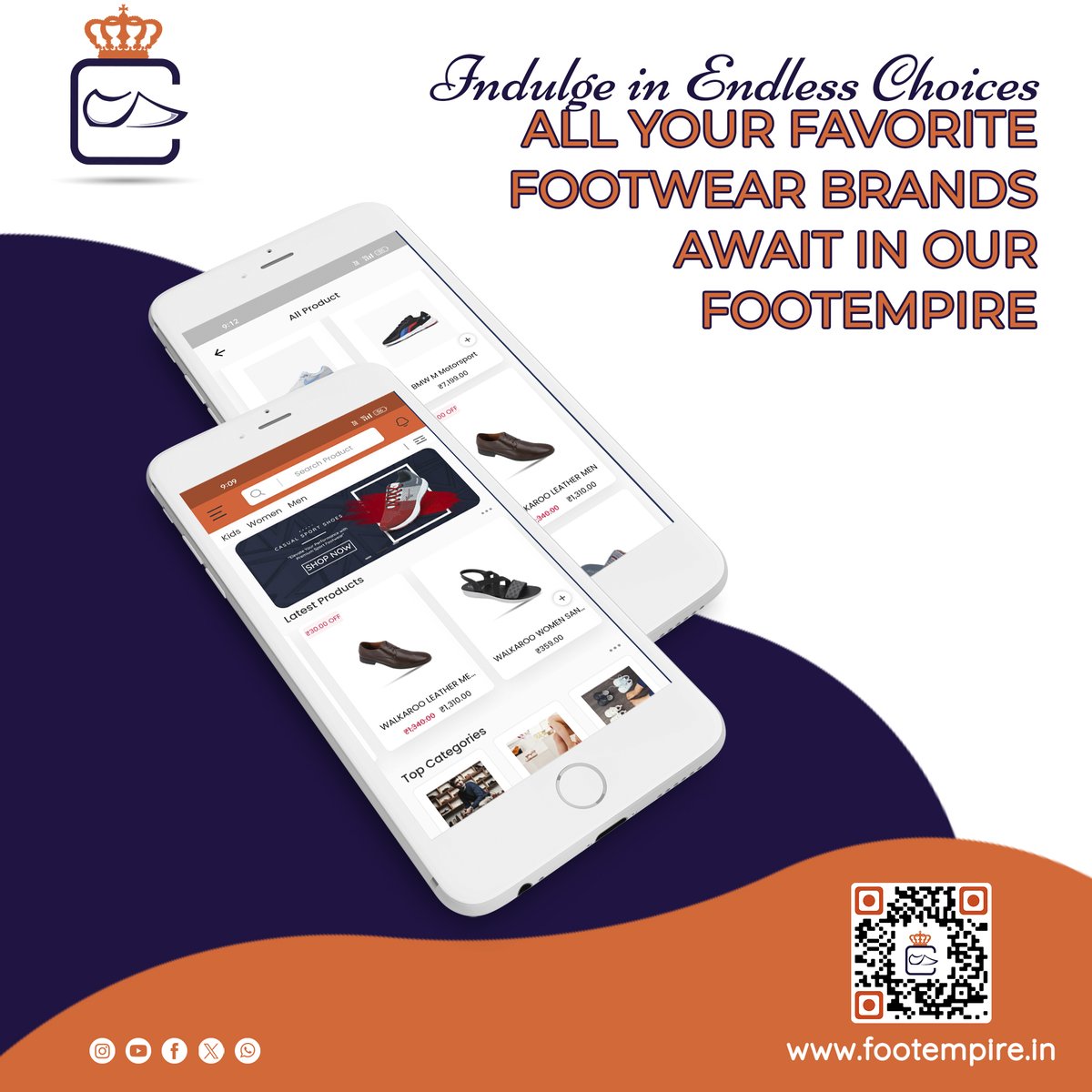 Elevate your performance with the latest products from FootEmpire! With endless choices of casual and sport shoes, all your favorite footwear brands are waiting for you. Shop now at footempire.in #FootwearFrenzy #StepIntoStyle #ShoeObsession #FashionForward #WalkInStyle