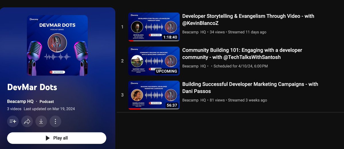 sophiairoegbu_'s tweet photo. Did I forget to mention I host this live podcast where, in every episode, we get to chat with a DevRel expert? 🤔

Our next episode is with @SantoshYadavDev about community building. 

Please subscribe to the YT channel: https://t.co/KuoGNaS6ke  🔥 https://t.co/T3f0CGk6pv
