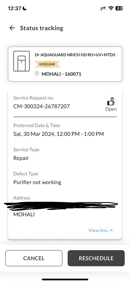 sarvpriye's tweet photo. @EurekaForbes 

No resolution, nobody responding to calls.  

Pathetic services after AMC https://t.co/o3aShJDMMk
