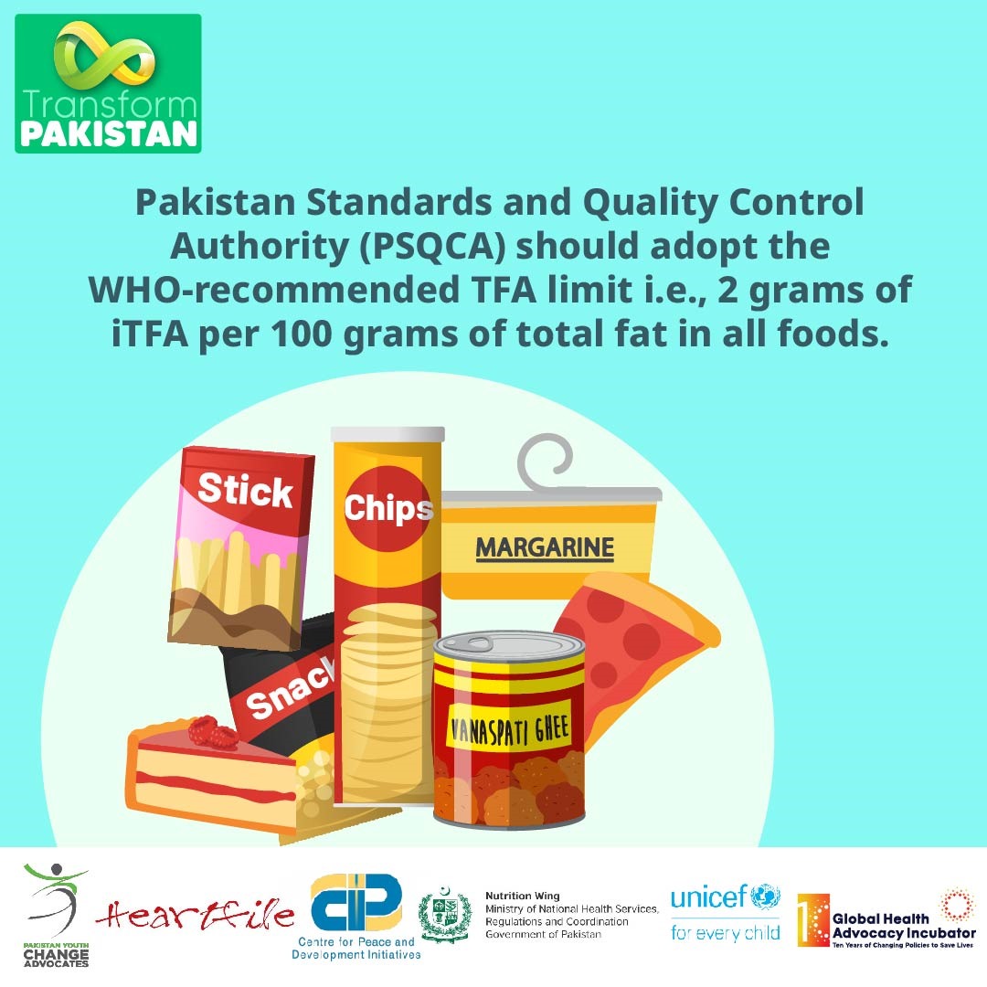 #Transfat limits should not only be for banaspati ghee or a handful of food items! They need to be extended to ALL foods across Pakistan! #TransfatsfreePakistan #healthyPakistan #TRANSFORMPakistan