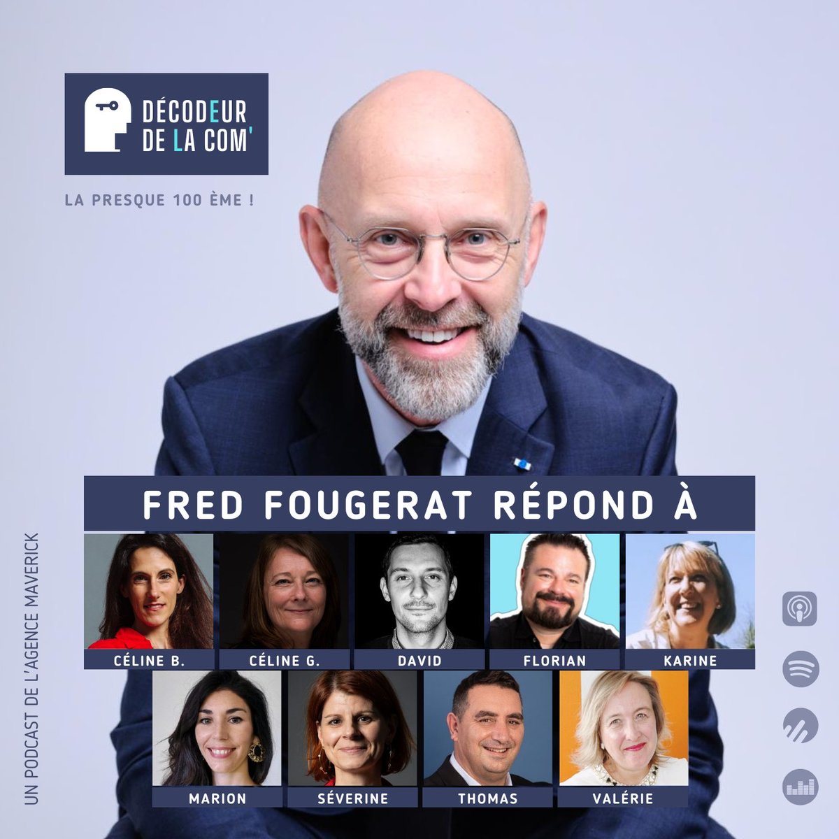 Bientôt la 100e du Décodeur, qui sera avec @fredfougerat. Pour vous donner un avant goût, c'est vous les auditeurs qui lui posez vos questions. Et ça déchire. L'épisode : podcasts.apple.com/fr/podcast/fre… #decodeurdelacom #podcast #communication