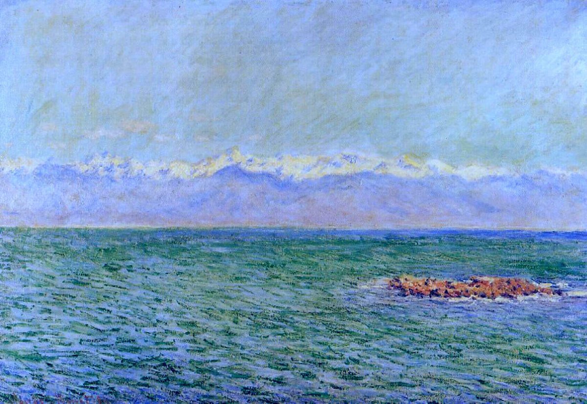 The Sea and the Alps, 1888 Get more Monet 🍒 linktr.ee/monet_artbot