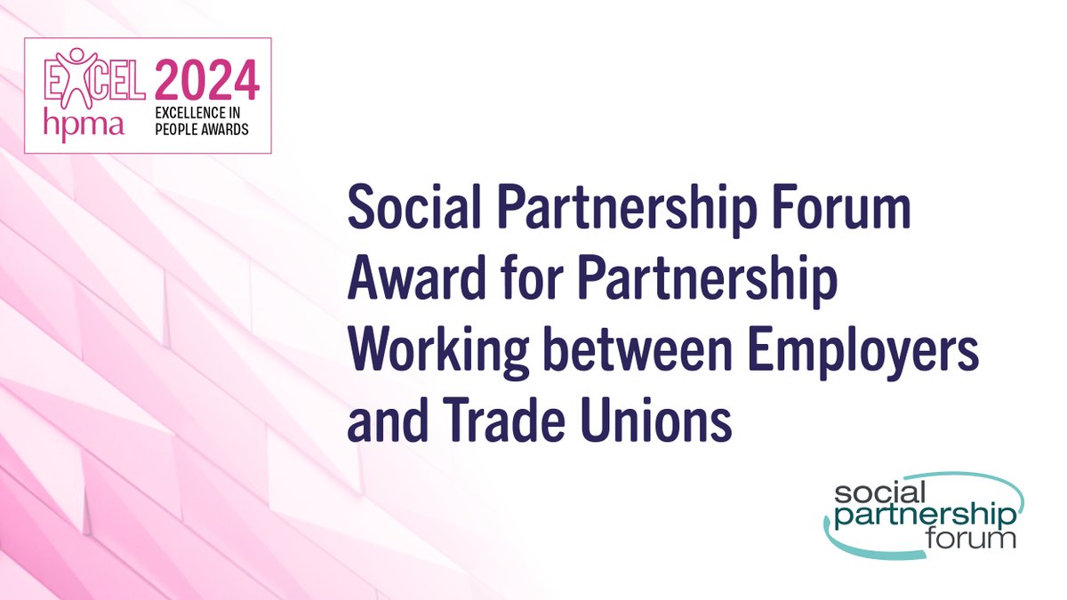Do you have an example of partnership working between employers and trade unions that you want to shout about? There's still time to submit your 2024 #HPMAAwards partnership award entry. Learn more on our website: bit.ly/40kWfIN @HPMAAwards