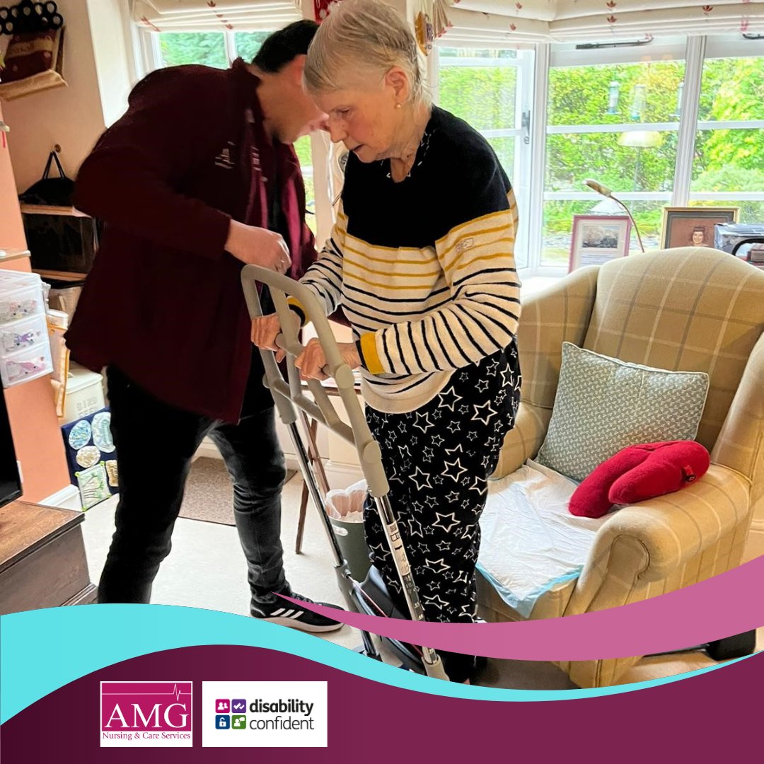 Empowerment in every step. 🚶 At AMG, we're not just care providers; we're champions for independence and daily victories. #CareWork #AMGcare #JoinAMG