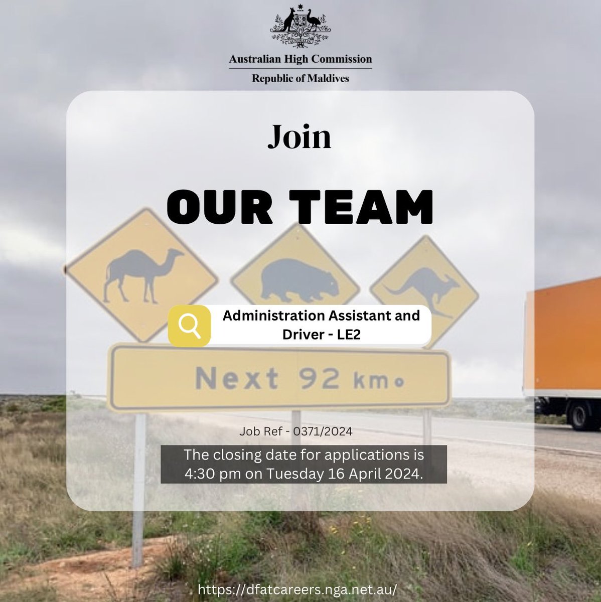 📢 Join our team! The High Commission is looking for an Administration Assistant and Driver - LE2 (Job Ref – 0371/2024) Applications close at 4:30 pm, Tuesday 16 April 2024. Follow the link below to apply👇 tinyurl.com/3t5aaxnz