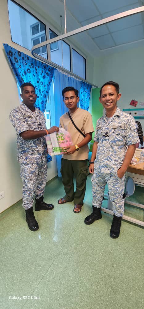 3 Apr - Lawatan Kebajikan ke atas Staf Bendari KD PENDEKAR, LK I BDI Muhammad Haikal bin Adam telah dilaksanakan di Hospital IIUM.