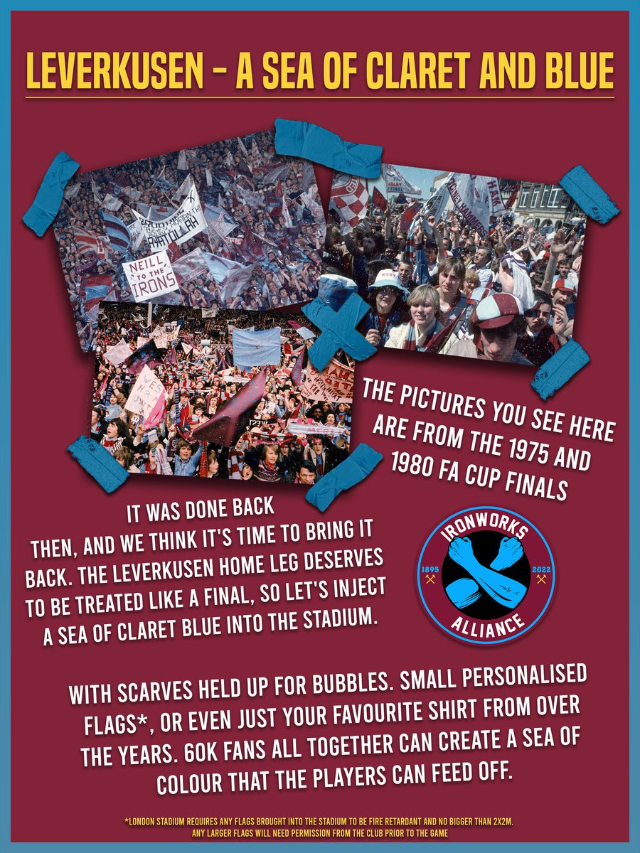 A rallying call to the claret and blue army. 🗣 This is like a cup final. Let's treat it like one. 👇 ⚒️