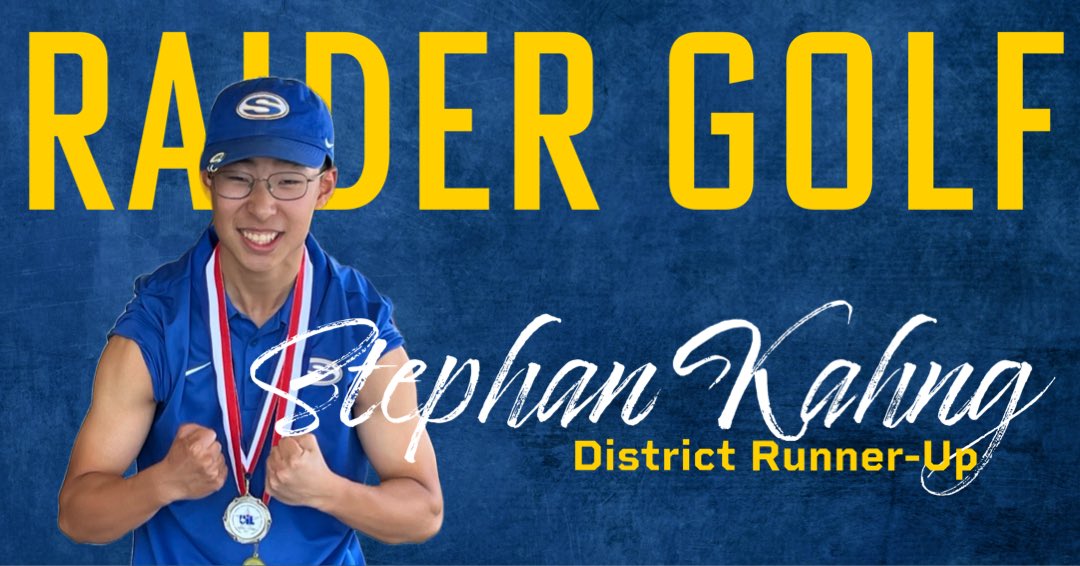 Stephan Kahng was tied for 1st place with a two day total of 164 (84, 80)…. He went to sudden death and finished with 2nd place in 14-AAAA.