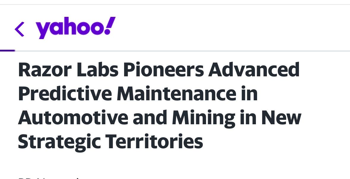 razorlabsAI's tweet photo. @razorlabsAI  Pioneers Advanced Predictive Maintenance in Automotive and Mining  in New Strategic Territories  https://t.co/g9jKTWTOZU #predictivemaintenance #conditiomonitoring #reliability #automotive #miningnews https://t.co/oERQ6nX9S5