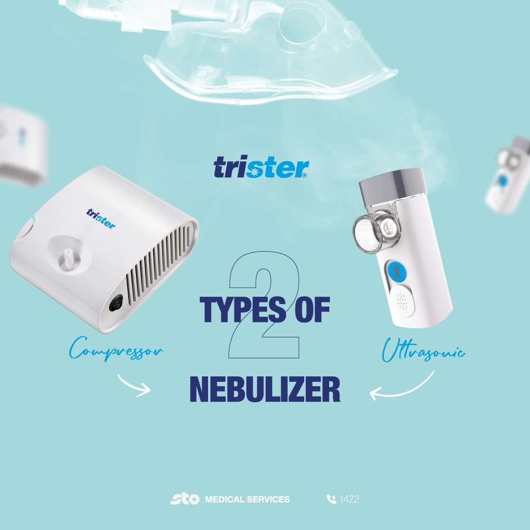 StoMedical's tweet image. Trister Easy Flow Compressor Nebulizer: Delivers fast medication for immediate breathing relief.

Trister Ultraease Mesh Nebulizer: a portable, palm sized and its easy-to-clean design simplifies upper &amp;amp; lower respiratory treatments.
#trister #Nebulizer