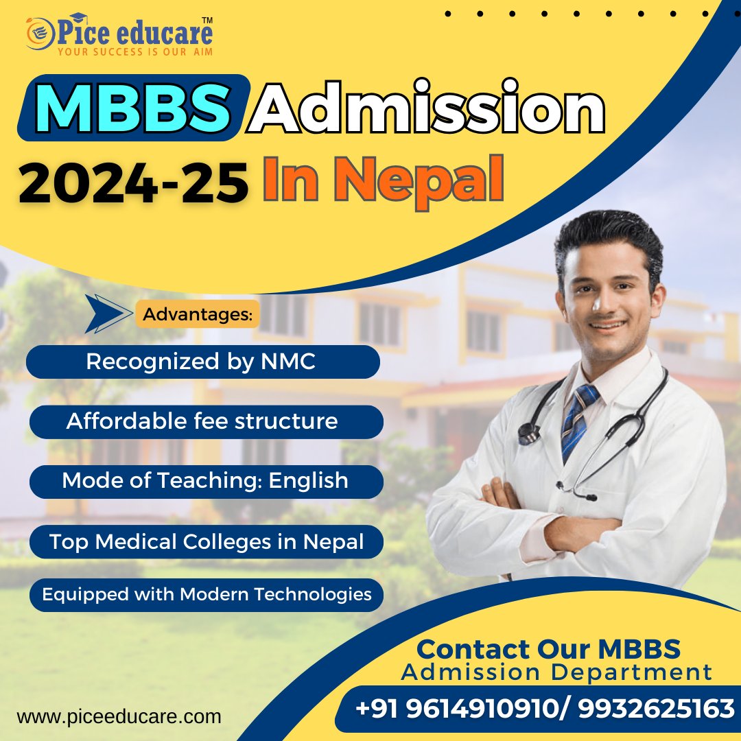 Want to be a doctor?
But struggling to achieve good rank in Indian Medical colleges?
Don't worry you can still pursue your dream
Study MBBS in Nepal (2024-25)
For any confusion call: ☎9614910910 / 9932625163

#mbbsinnepal #studymbbsnepal #nepalmbbs #medicalstudies #mbbsadmission