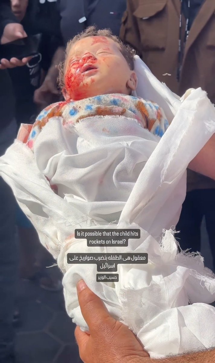 QudsNen's tweet photo. Israel's war on innocent children is nearing six months.

This baby girl was the latest target in the ongoing Israeli genocide campaign in Gaza. https://t.co/qaeGljFuRI