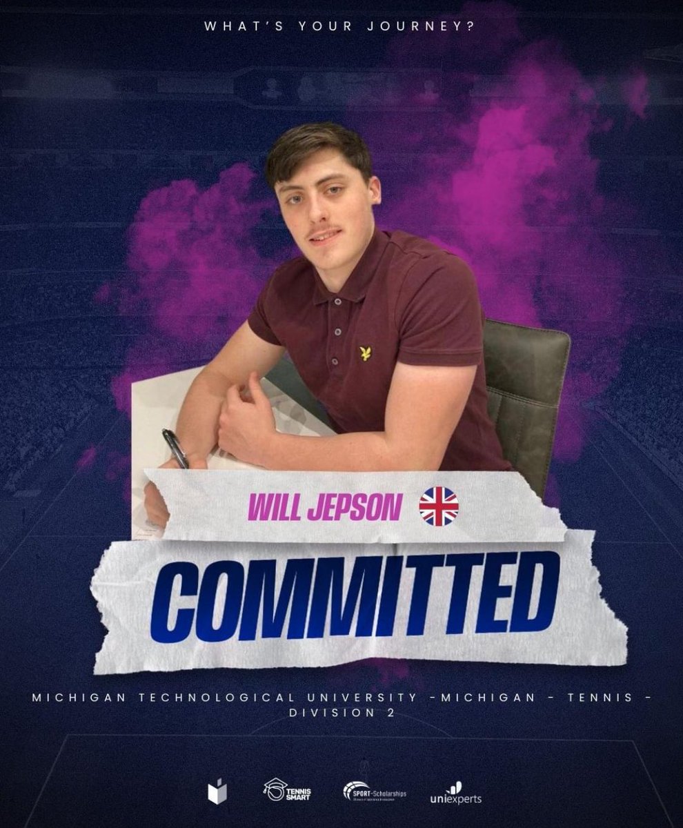 Congratulations to our very own Will Jepson for receiving a tennis scholarship to Michigan Tech. Will has trained at RVTC right the way through from mini tennis to adulthood. Good luck Will we are immensely proud of what you have achieved!!! 🎾💪😊👍
