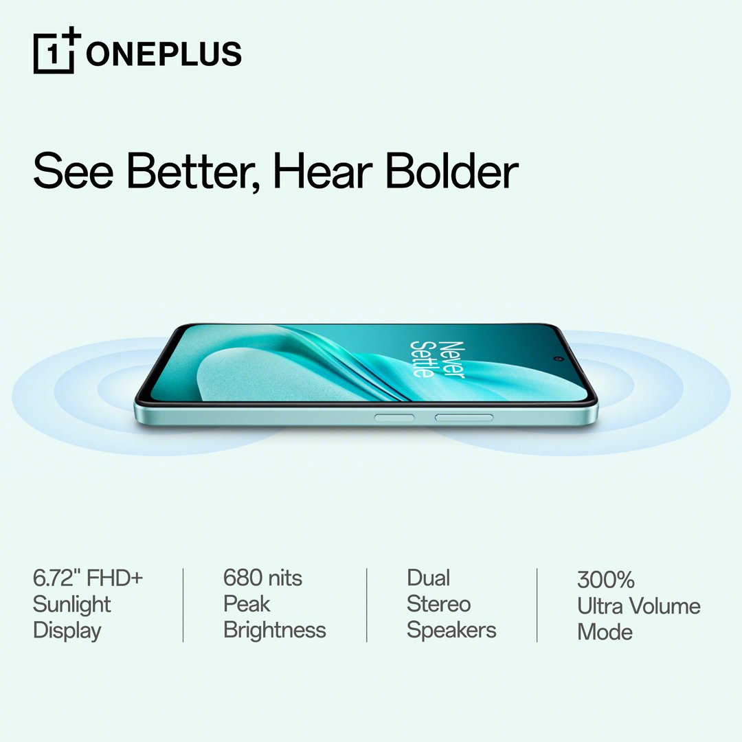 Double the sound, double the fun! 
Explore OnePlus Nord N30SE dual speaker system!

#OnePlusNordN30SE
