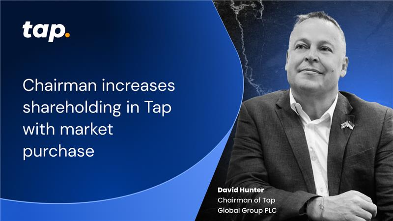 Great to see our Chairman David Hunter backing #TAP with market purchases of our company shares. Tap is listed on the Aquis Stock Exchange. #FinTech 🔗aquis.eu/stock-exchange…