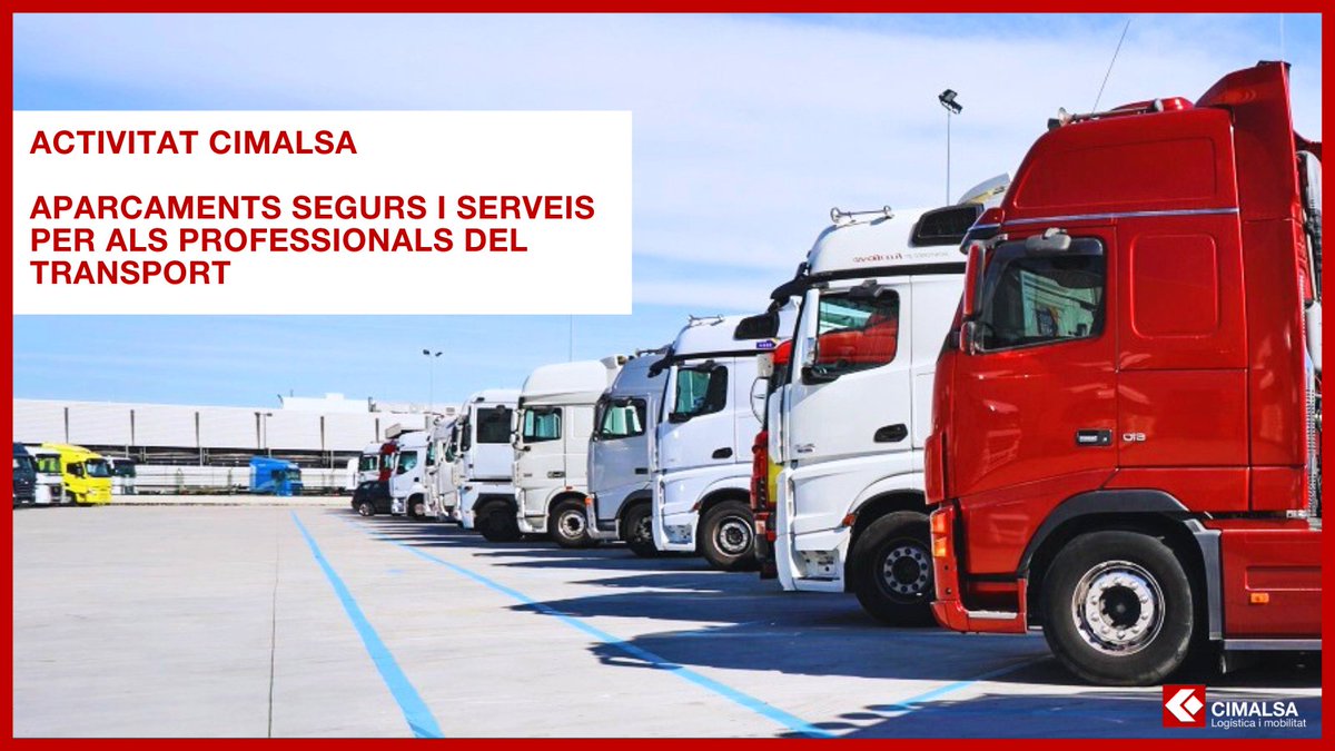 👉Des de #CIMALSA oferim serveis al transport a través dels #TruckParks🅿️, amb aparcaments segurs per a vehicles pesants alhora que s'ofereixen altres serveis, com àrees de descans i benzineres, així com centres de #formació pels #professionals 🚛 #logística #ActivitatCIMALSA