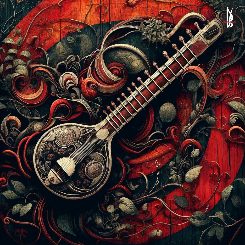 The best rhythms are always the ones that are wild and untamed. Which song comes to mind when you see this picture? 🎼 #VBMusic #Art #AbstractArt #Music #Sitar