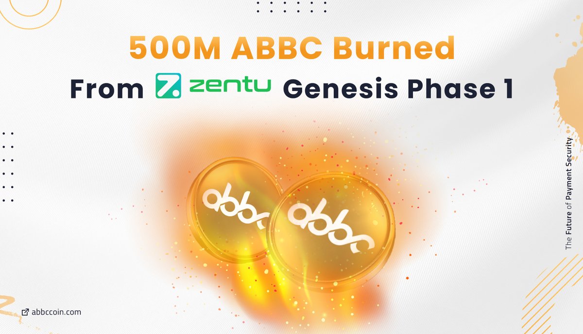 📣 We are ecstatic to announce that YOU made the #Zentu Network Genesis Allocation a roaring success!

🥳 To celebrate this monumental achievement, we burned 500 million $ABBC, accumulated from Genesis Phase 1.

👇🏻 TXID: e.abbcnet.io/tx/f902a7546b1…

This is a huge milestone for us,
