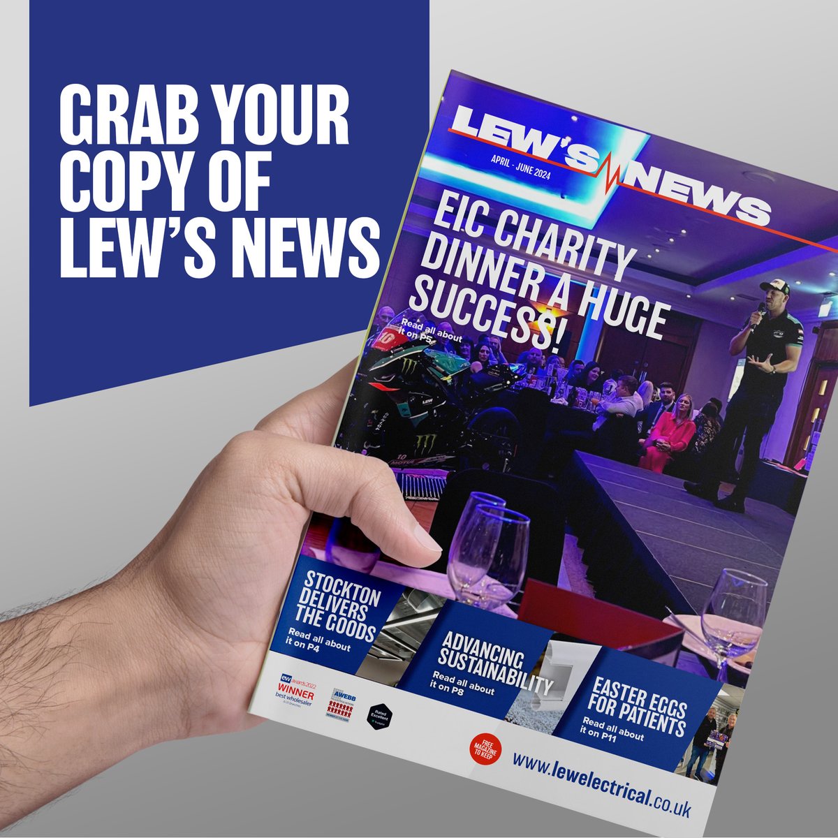 Our latest copy of LEWS NEWS is out now! In this edition: ◼️ LEW Stockton go above and beyond for a customer ◼️ East Midlands EIC Charity Dinner ◼️ LEW branches now stocking Marshall Tufflex products in branches. online.pubhtml5.com/kssq/omka/