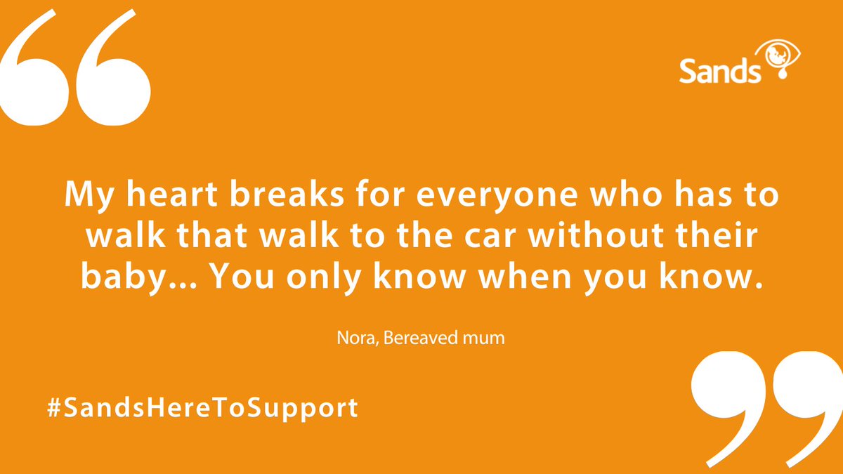 Pregnancy loss or the death of a baby is something you can only truly understand if you have experienced it yourself. Thank you for sharing, Nora 💙🧡 We are here if you need to talk to someone who understands 💙🧡 ➡️ sands.org.uk/support #BabyLoss #PregnancyLoss