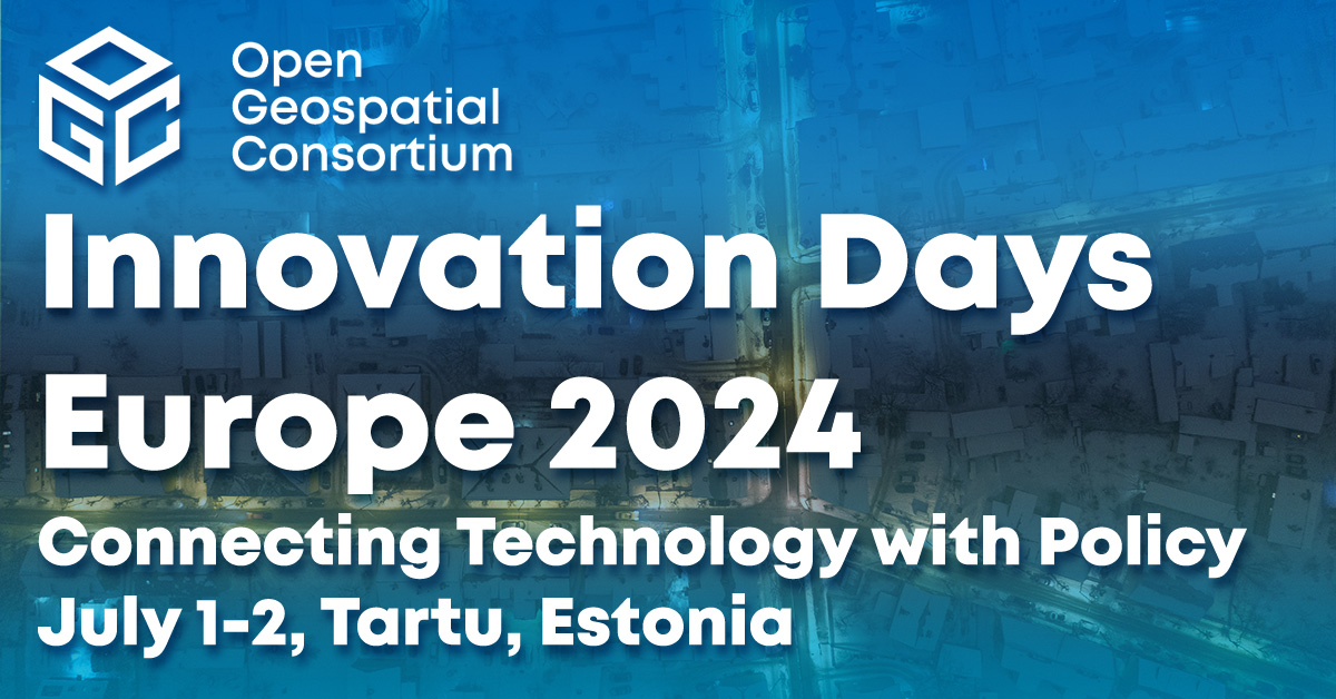 OGC Innovation Days Europe 2024 has the theme 'Climate and Disaster Resilience, One Health, and Data Spaces,' and seeks to connect technology with governance and policy. It will be held July 1-2 in conjunction with @foss4ge in Tartu, Estonia. Learn more bit.ly/3vcIgKu