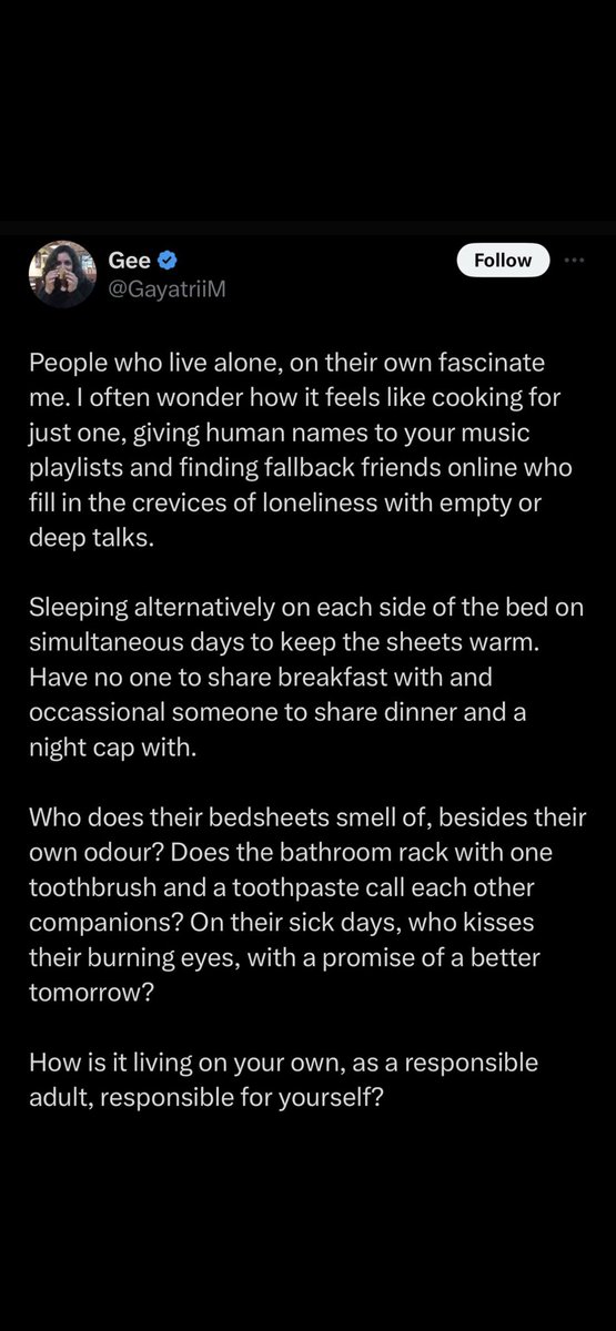 This worldview is so alien to me I can’t even compute. What do you mean “have no one to share breakfast with”. Do you not know the joy of a morning spent alone? The meditative bliss of that first cup of coffee sipped in complete silence?