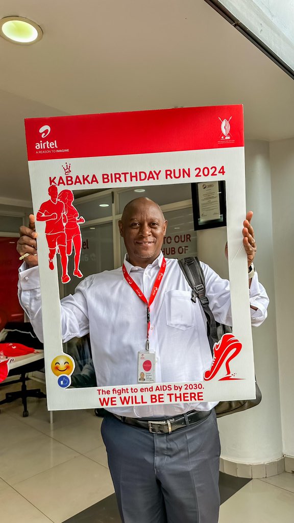 Hey people,if you haven’t picked your #AirtelKabakaRun2024 kit, please dial *185*5# today and get your kit from Wampewo.