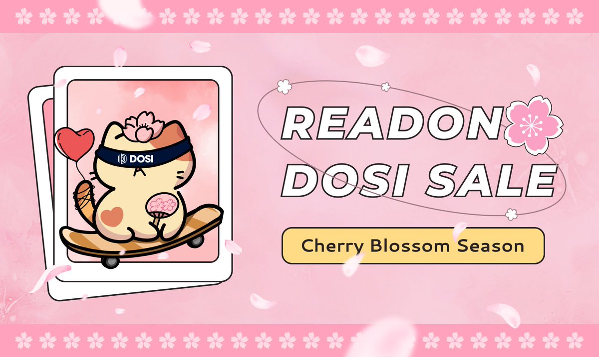 🌸Celebrate the Cherry Blossom Season with limited edition Cattos! 12 unique NFTs with brand new limited parts will be offered ramdomly. 🌸 💵Price: 950 USD 🐱Availability: 12 ⏱️Sales Starts: 04-12 18:00 (UTC+9) PURCHASE AT: bit.ly/ReadONDOSI