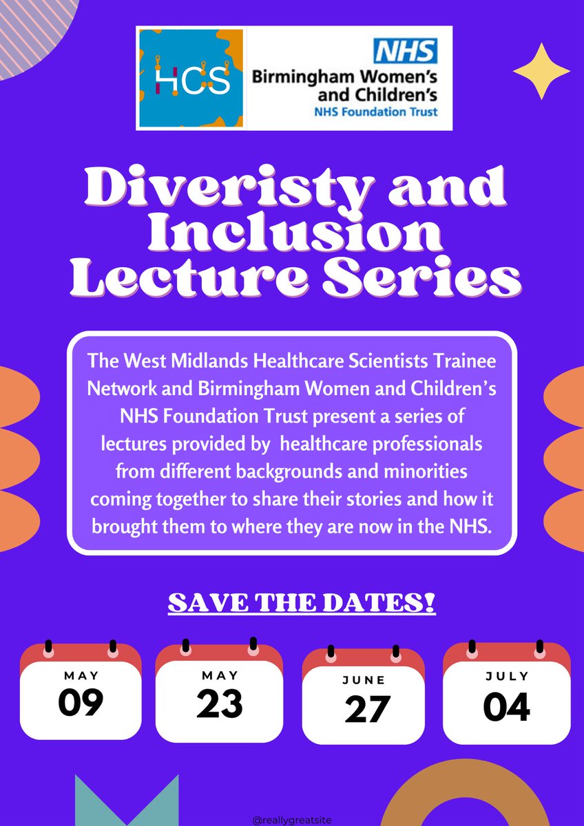 Save the dates for our diversity and inclusion lecture series! More info to come soon!!