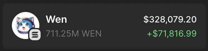 nft_cryptogang's tweet image. Giving away $2000 in $WEN ♥️

Follow @miafosterwhale with  🔔

RT &amp;amp; Drop your $SOL wallets👇

24 hours only  ~ good luck 👍🏻