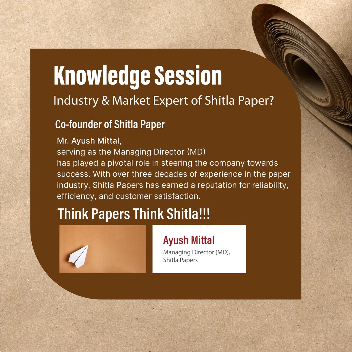 shitlapapers's tweet image. Welcome to Shitla Papers, your one-stop destination for premium paper solutions. With a commitment to excellence and sustainability, we offer a diverse range of high-quality paper products to meet your personal and professional needs.
#ShitlaPapers #PaperSolutions #QualityPaper