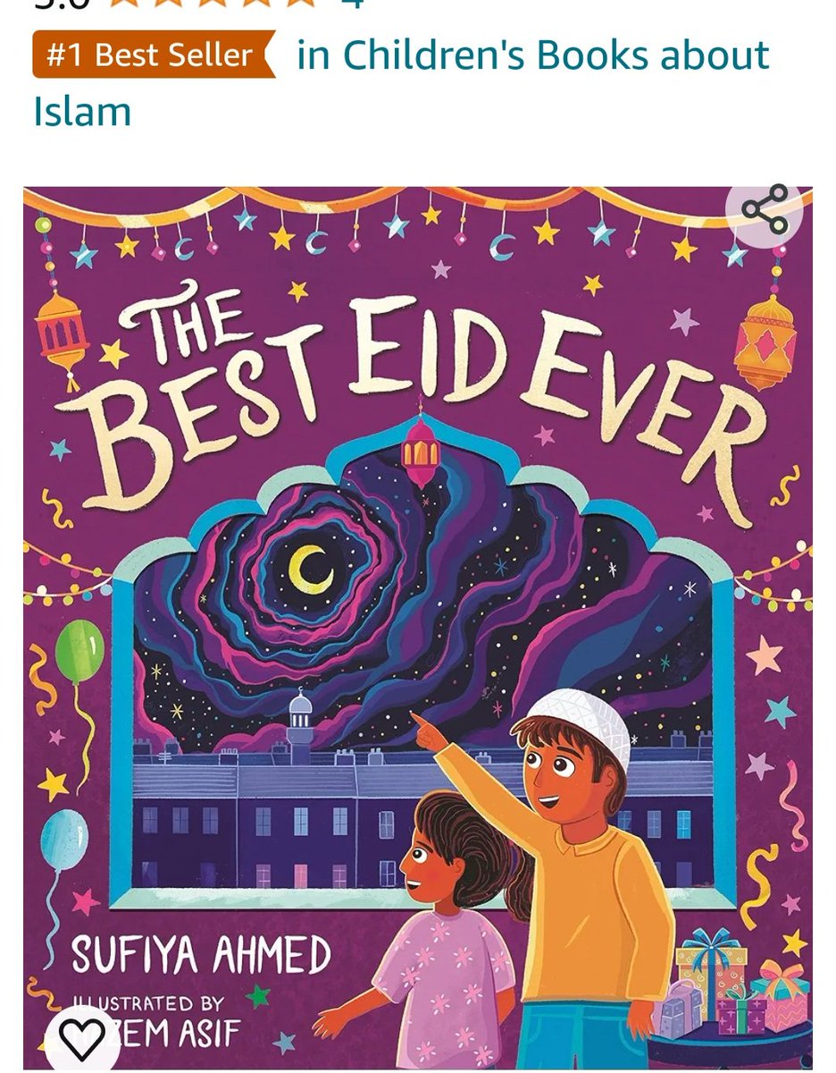 A week left till Eid ...delighted to see #TheBestEidEver with the orange bestseller label at the river. Stories create empathy ...help children understand why Muslim children love Eid