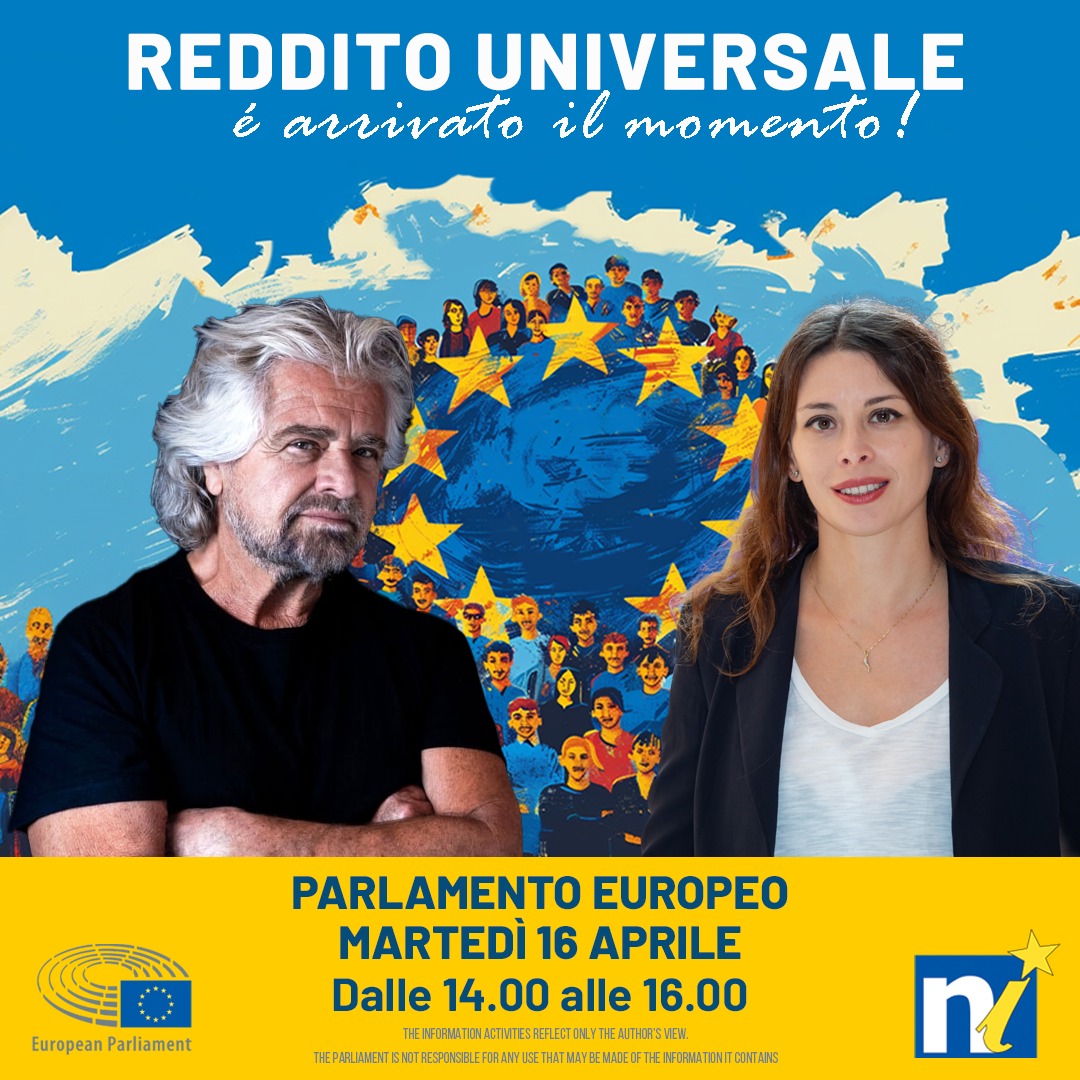 Ho organizzato con Beppe Grillo un incontro sul reddito universale, nella sede del Parlamento Europeo! Appuntamento a Bruxelles martedì 16 aprile dalle 14 alle 16. Vi ricordo che potete seguirmi anche sul mio canale Telegram: t.me/+tc_AIuhSFsZmM…