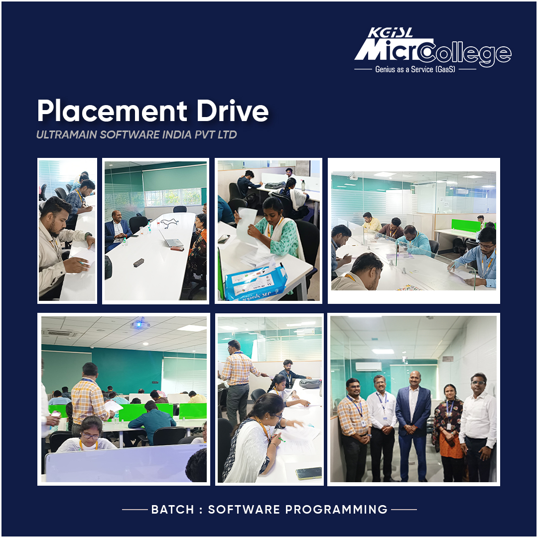 MicroCollegeOfl's tweet photo. Glimpses from the recent KGiSL MicroCollege campus drive by Ultramain Software India Pvt Ltd. with successful participation from our software programming students. https://t.co/1CAOn5JCn0