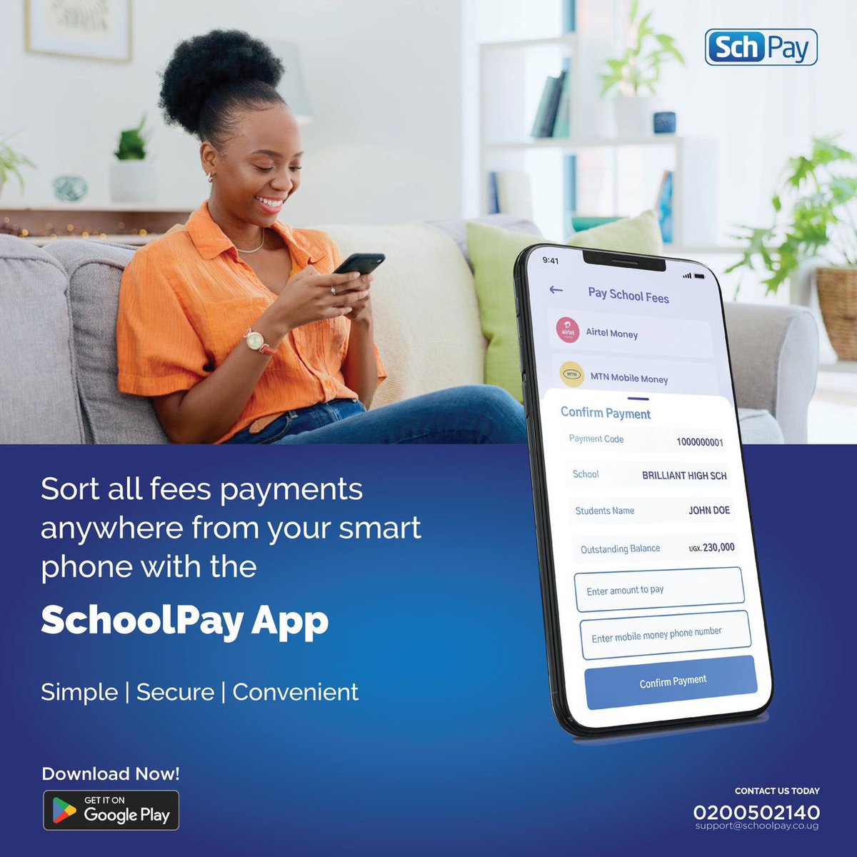 Clear that School fees balance from anywhere at any time using the SchoolPay App. #SchoolPayApp #SchoolFeesPayments.